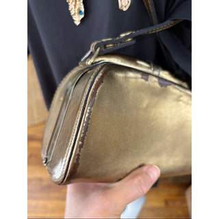 Patricia Nash Metallic Gold Mini Crossbody