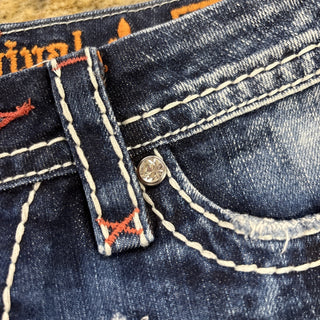 Rock Revival Jeans Crystals Embroidered Shorts 29