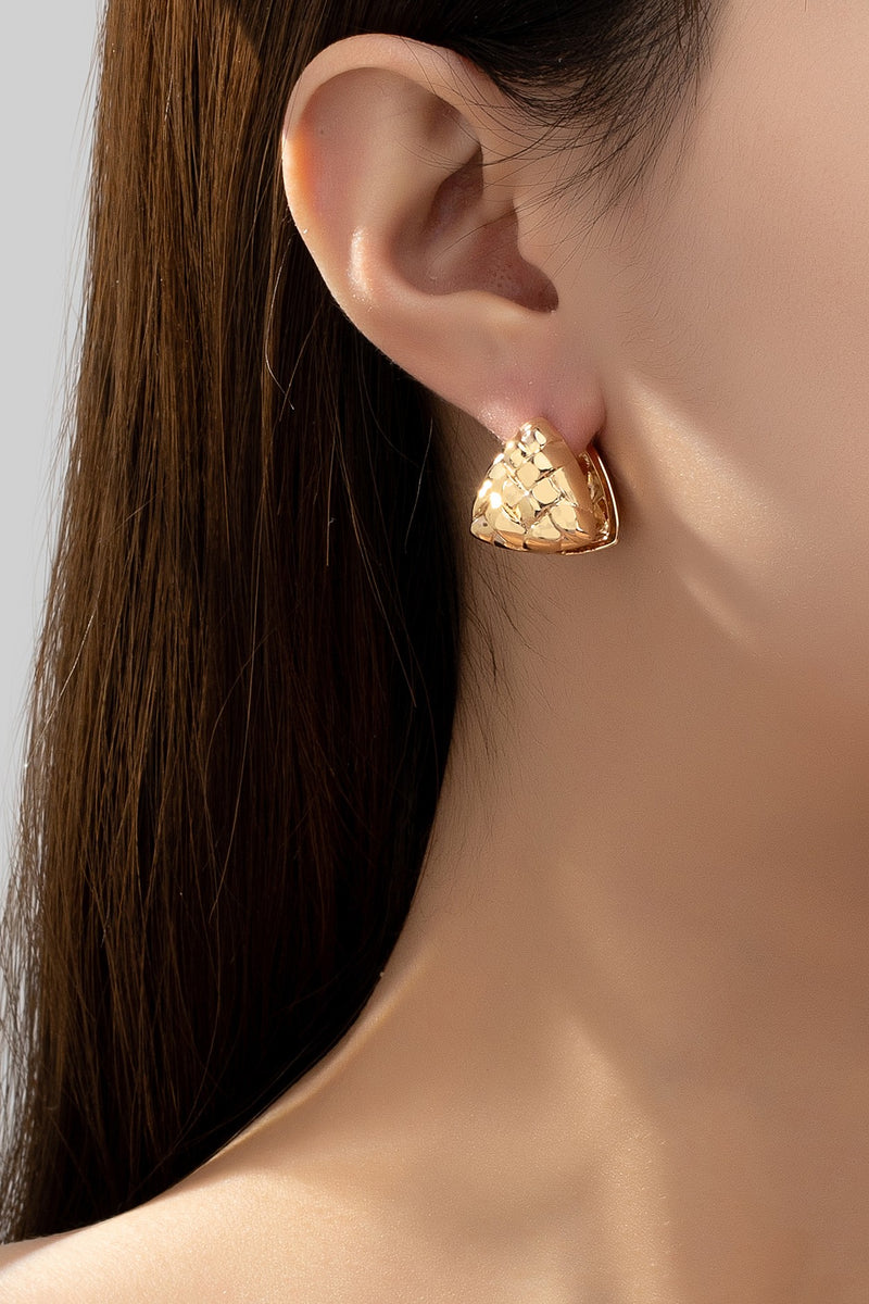 Triangle Hinge Huggie Earrings