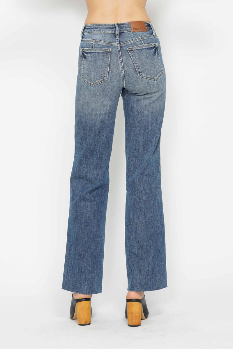 Judy Blue Tummy Control Mid-Rise Straight Jeans