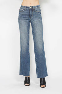 Judy Blue Tummy Control Mid-Rise Straight Jeans