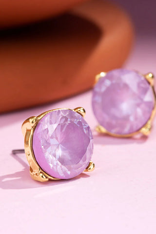 Lavender CZ Studs