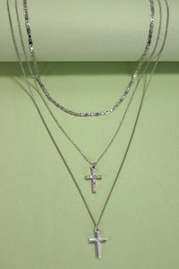 Layered Cross Necklace