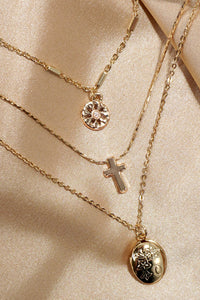 Locket Cross Charm Necklace