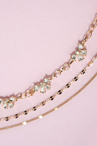 Rhinestone Bow Necklace