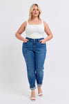 Judy Blue Plus Mid-Rise Boyfriend Vintage Jeans w/Cuff