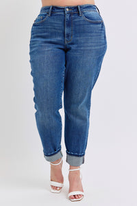 Judy Blue Plus Mid-Rise Boyfriend Vintage Jeans w/Cuff