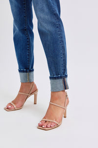 Judy Blue Mid-Rise Boyfriend Vintage Wash Jeans w/Cuff