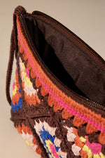 Chocolate Handmade Crochet Tile Pouch
