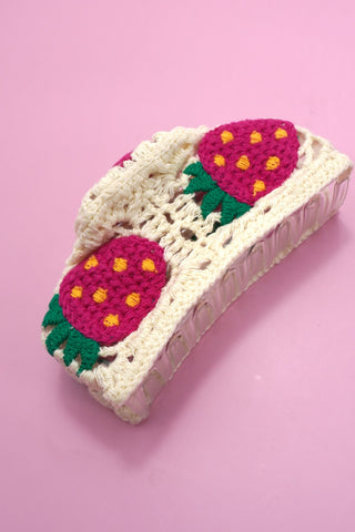 Jumbo Handmade Crochet Floral Hair Claw Clips