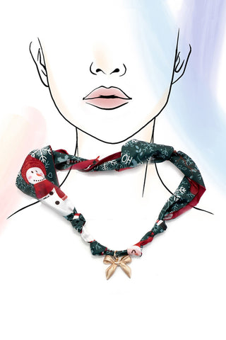 Christmas Scarf Necklace