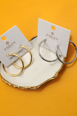 18k Stainless Steel Tarnish Free Waterproof Hoop Earrings