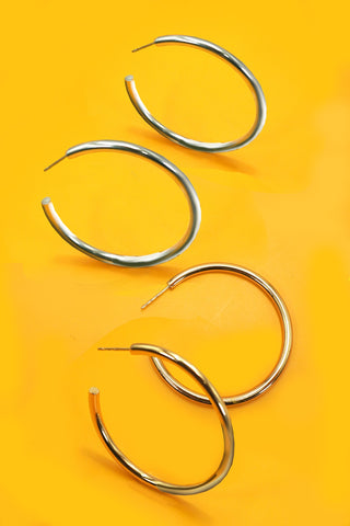 18k Stainless Steel Tarnish Free Waterproof Hoop Earrings