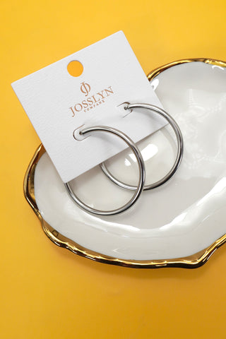 18k Stainless Steel Tarnish Free Waterproof Hoop Earrings