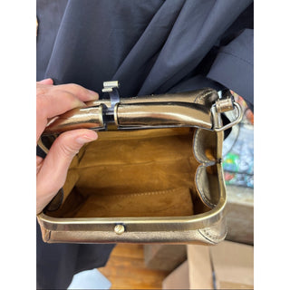 Patricia Nash Metallic Gold Mini Crossbody