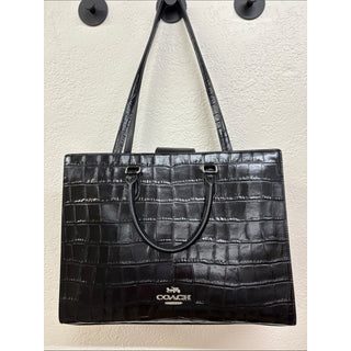 Coach Maggie tote bag Black Croc-Embossed Leather