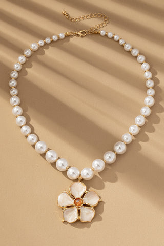 Chunky Pearl Charm Necklace
