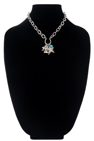 Western Star & Charm Pendant Necklace