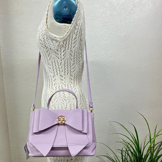 Like dream Lavender Bow Satchel Top Handle Bag crossbody