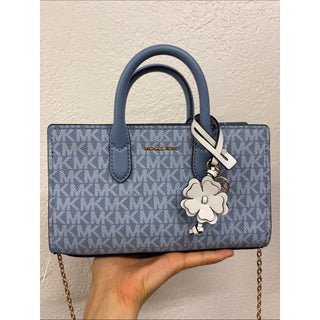 Michael Kors mini Monogram crossbody Chambray blue