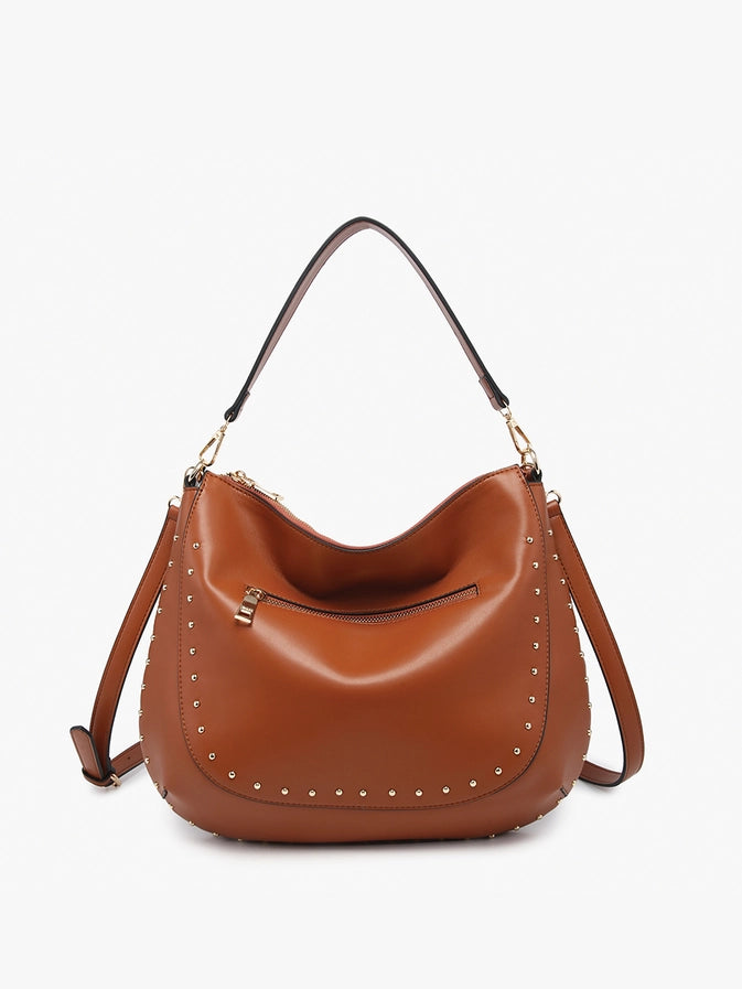 Aurelia Studded Hobo w/ Crossbody Strap