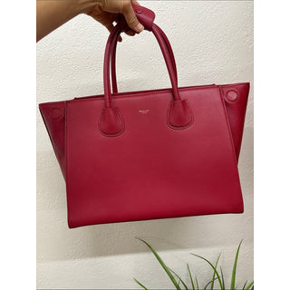 Moncrief London Brooke cherry Red Leather Tote