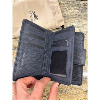 Mancini gray Leather Wallet