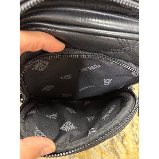 Steve Madden Black Quilted Crossbody Bag
