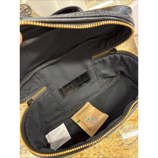 Steve Madden Black Patent Mini Top-Handle Bag with Beaded Accent