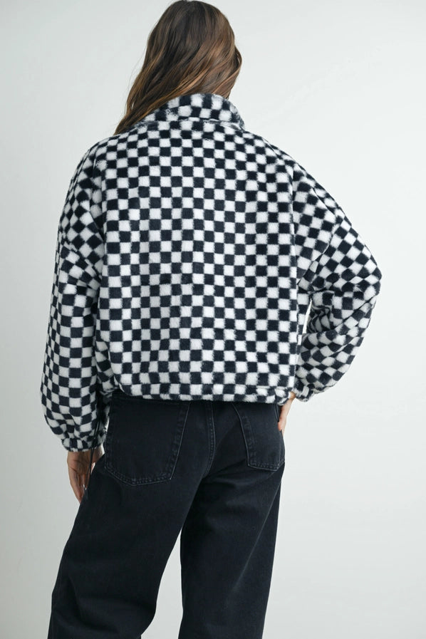 Checkered Teddy Jacket