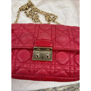 Dior Quilted lamb Leather Crossbody with Gold Chain bag