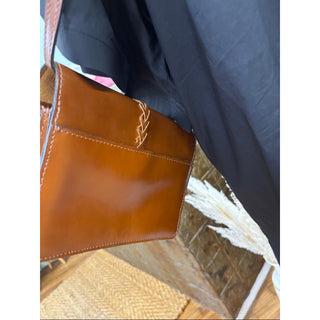 Patricia Nash Leather Crossbody with Front Clasp