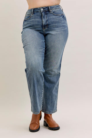 Judy Blue Plus HR Tummy Control Straight Jeans