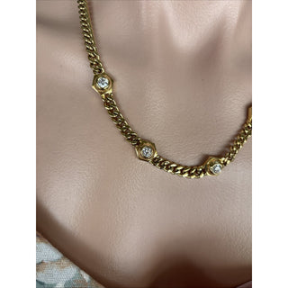 swarovski gold necklace