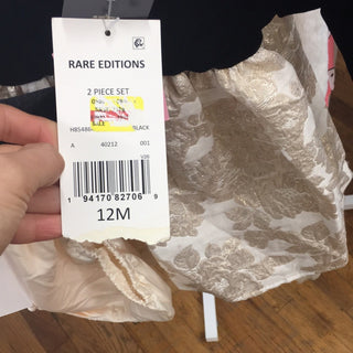 Rare edition Black and Gold Baby Dress 12 months