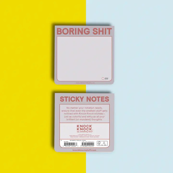 Boring Shit Sticky Note