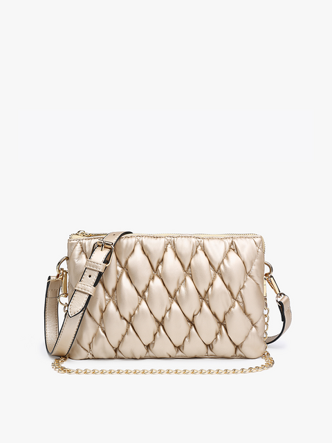 Izzy Puffer Quilted Crossbody w/ Chain