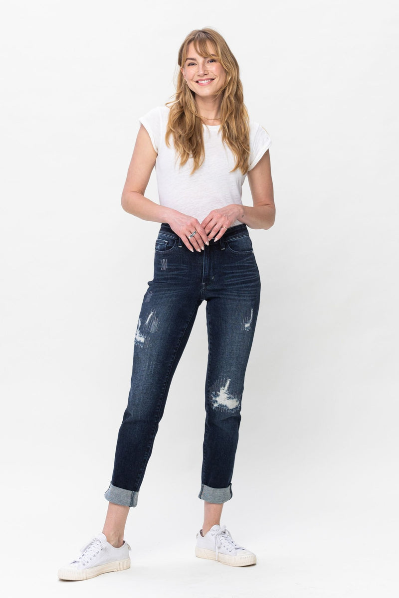 Judy Blue Mid-Rise Boyfriend Jeans