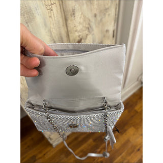 INC International Concepts Silver Rhinestone Shoulder Bag