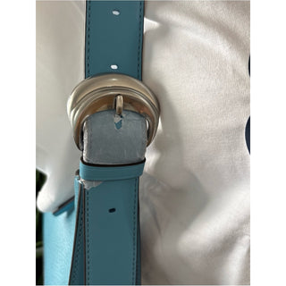 Donna Karen cederhurst buckle hobo Leather Bag Blue