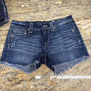 Miss Me Jeans Crystals Embroidered Shorts 29