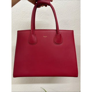 Moncrief London Brooke cherry Red Leather Tote