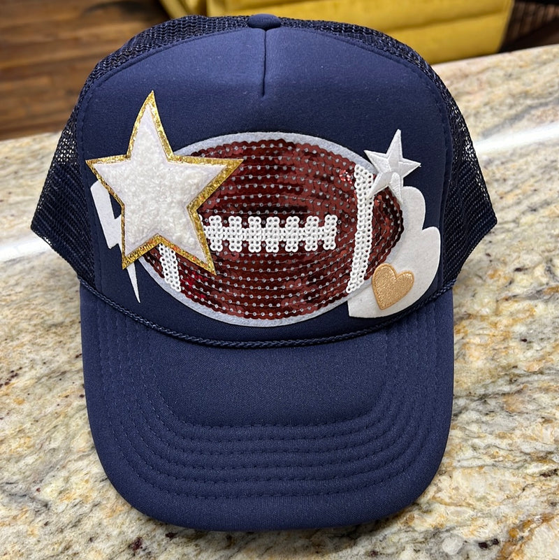 Navy Football Patch Trucker Hat