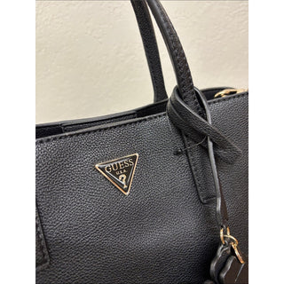 Guess lucci medium girlfriend Satchel black with Floral Charm