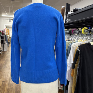Aqua Cashmere Sweater Blue Crew Neck Pullover