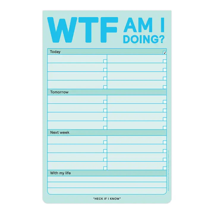 Wtf Am I Doing? Notepad – Bronze Seal