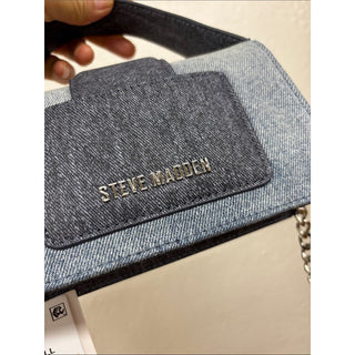 Steve Madden Two-Tone Denim Mini Crossbody Bag with Chain
