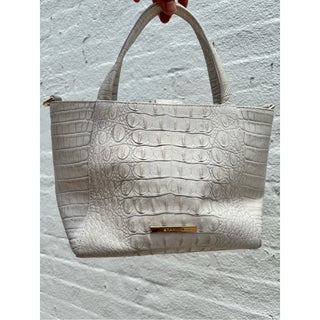 Brahmin Ivory small Mona tote Bag