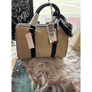 RADLEY LONDON Cream, Black & Brown Leather Satchel