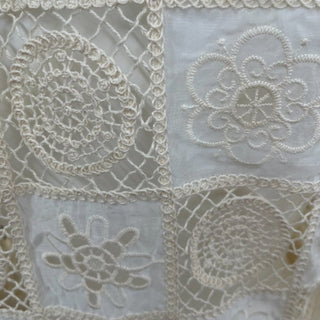 Aqua Cream Cropped Boxy Blouse Size M